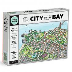 Puzzle de laberinto de 1000 piezas: la ciudad junto a la bahía
