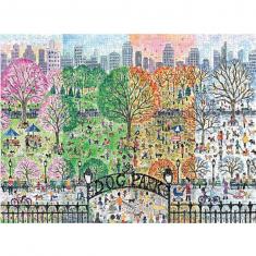 1000 Piece Puzzle : Dog Park in Four Seasons, Michael Storrings 