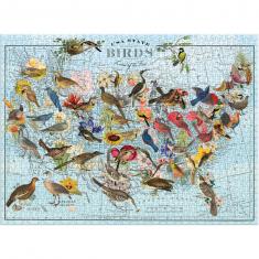 1000 Piece Puzzle : Wendy Gold State Birds 