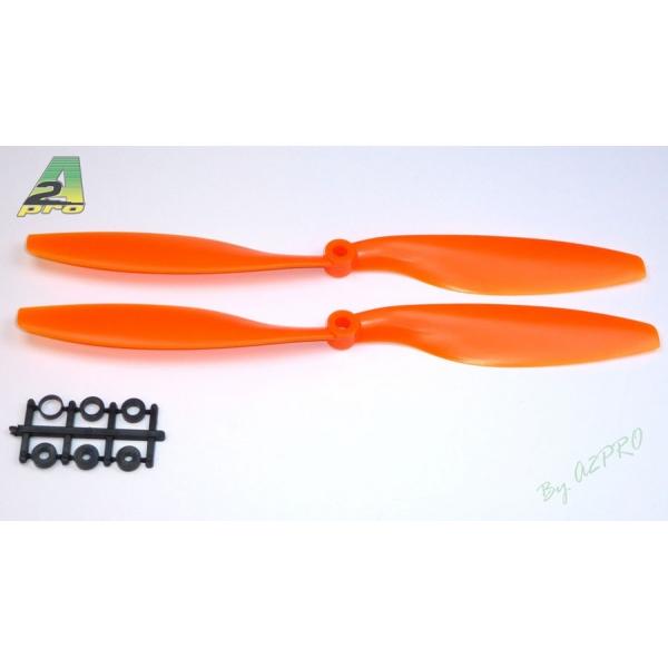 Hélice Gemfan Slow Fly propulsive orange 10 x 4.5 (2 pcs) A2PRO - A2P-GO7100045