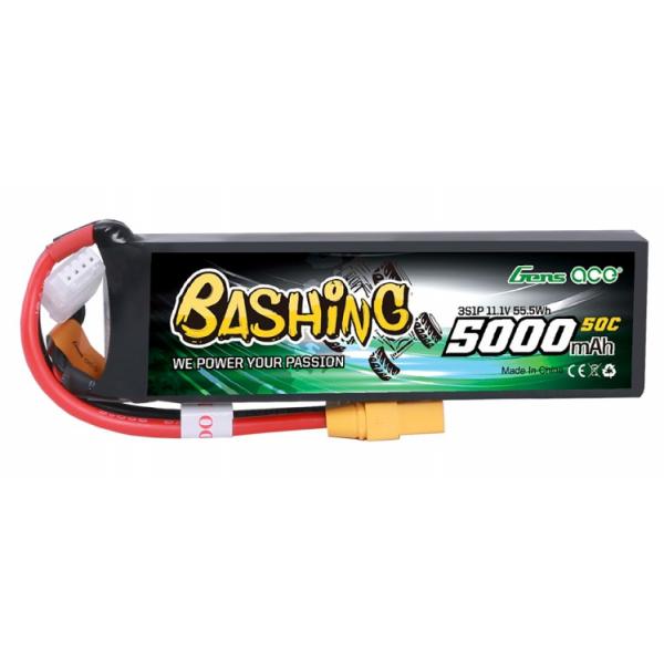 Gensace Bashing Lipo 3S 11.1V 5000mAh 50C XT90 - B-50C-5000-3S1P-Bashing