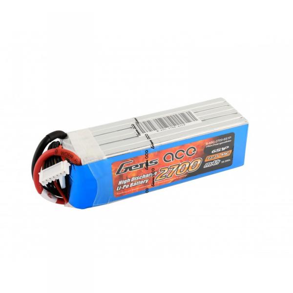 Batterie Lipo Gens ace 2700mAh 22.2V 45C 6S1P Prise XT60 - B-45C-2700-6S1P-XT60