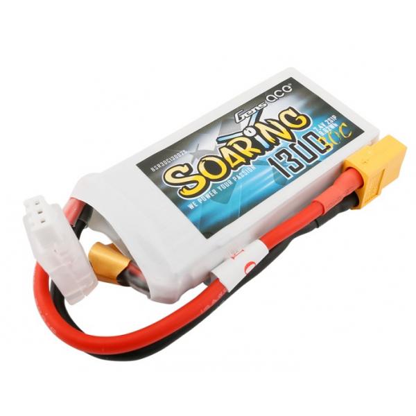 Gens ace Soaring 1300mAh 7.4V 30C 2S1P Lipo XT60 - BSR30C13002S