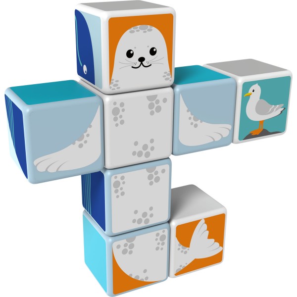 Magicube animaux du Pôle Nord : 8 cubes magnetiques - Giochi-MAB04