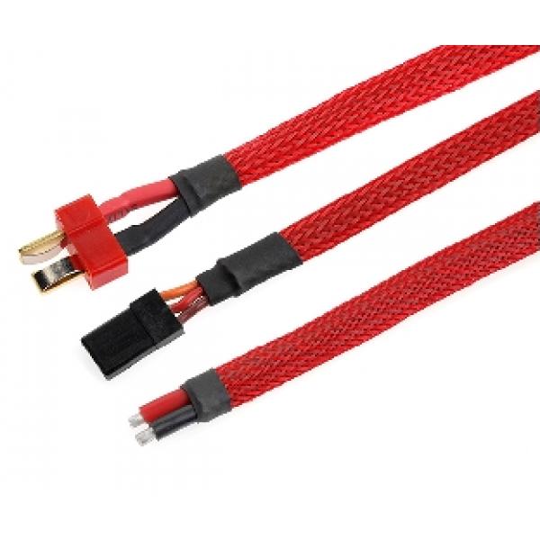 Manchon de protection pour câbles - Tressé - 6mm - Rouge - 1m - GF-1476-012