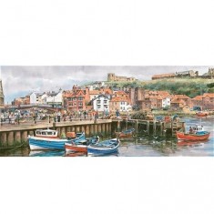 636 Teile Panorama-Puzzle - Hafen von Whitby