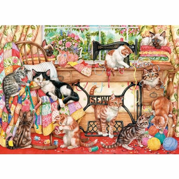 1000 pieces puzzle: cat games - Gibsons-G6108