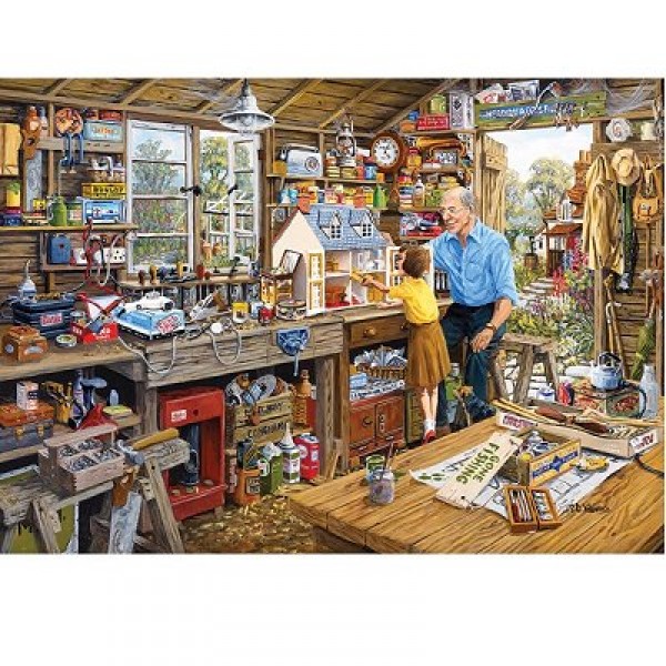 1000 pieces puzzle - Grandfather's workshop - Gibsons-G6061