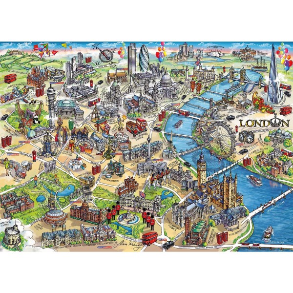 1000 pieces puzzle: London Landmarks - Gibsons-G7066