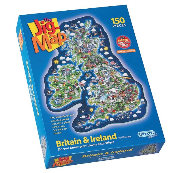 Extra large 150 piece puzzle - Great Britain and Ireland - Gibsons-G0841