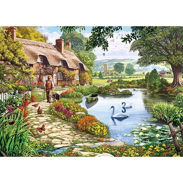 Puzzle 1000 pièces - Cottage paisible - Gibsons-G6086