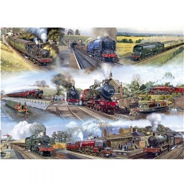 Puzzle 1000 pièces : Du temps des trains à vapeur - Gibsons-G0493