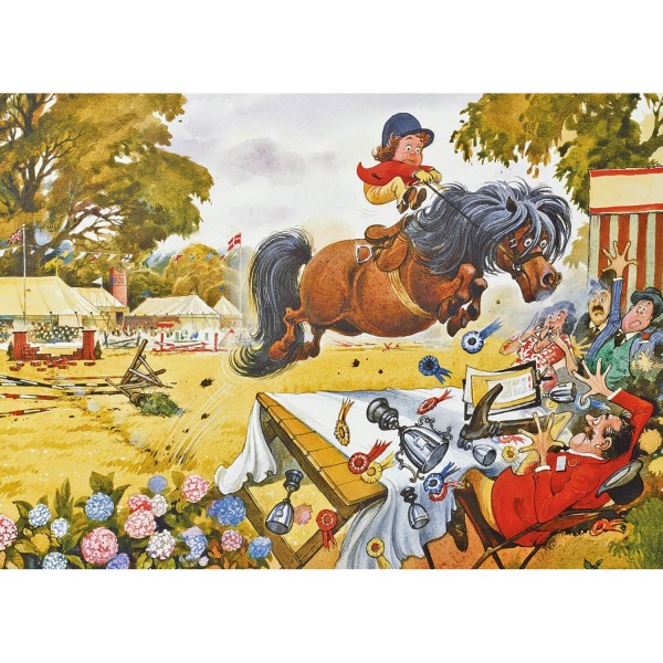 Puzzle 1000 pièces : Norman Thelwell : Up for the cup - Gibsons-G7070