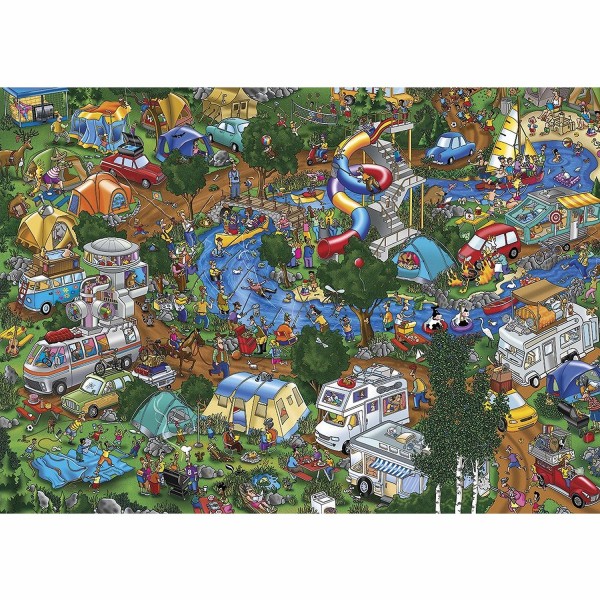 Puzzle 1000 pièces : Vive le camping ! - Gibsons-G7035