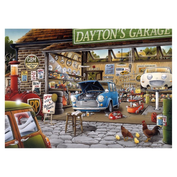 Puzzle 1000 pièces Hiro Tanikawa : Dayton's Garage - Gibsons-G6158