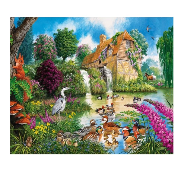 Puzzle 500 pièces : Le vieux moulin à eau - Gibsons-G3422