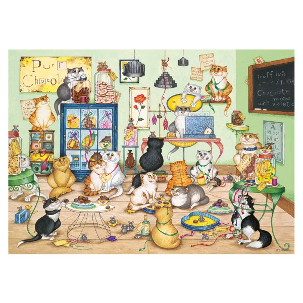 Puzzle 500 pièces : Les chats et le chocolat - Gibsons-G3405