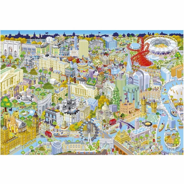 Puzzle 500 pièces : Londres vu du ciel - Gibsons-G3052