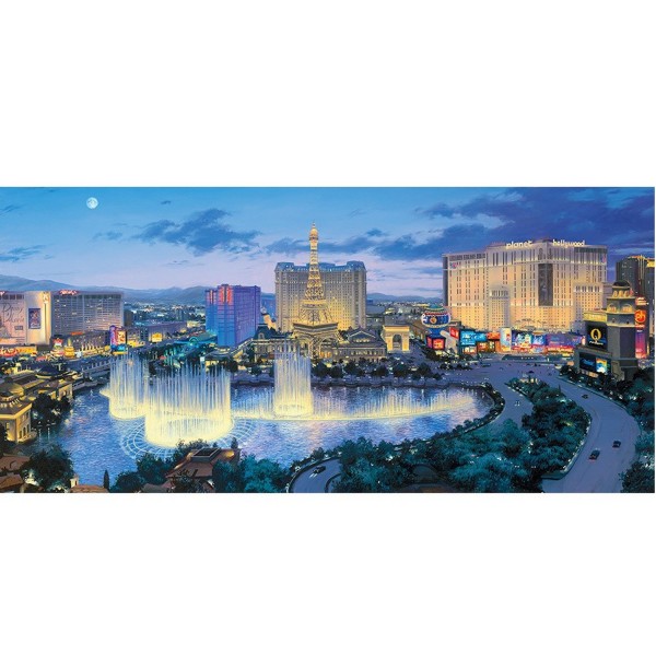 Puzzle 636 pièces panoramique - Les lumières de Las Vegas - Gibsons-G4017