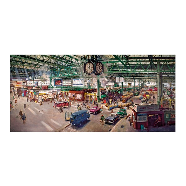 Puzzle panoramique 636 pièces : Terence Cuneo : Gare de Waterloo - Gibsons-G4032
