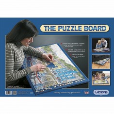 2023 - Tapis de puzzle 80x118cm, couverture en feutre enroulable gris pour  jusqu'à 2000 pièces de puzzle avec rangement portable Ba