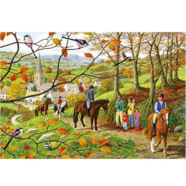 Puzzle 500 pièces : Sarah Adams : Promenade à cheval - Gibsons-G3103