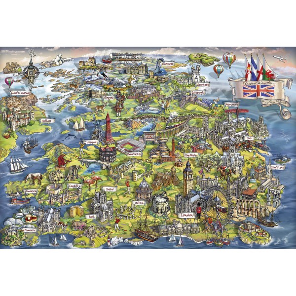 500 pieces puzzle: Beautiful Great Britain - Gisbons-G3430