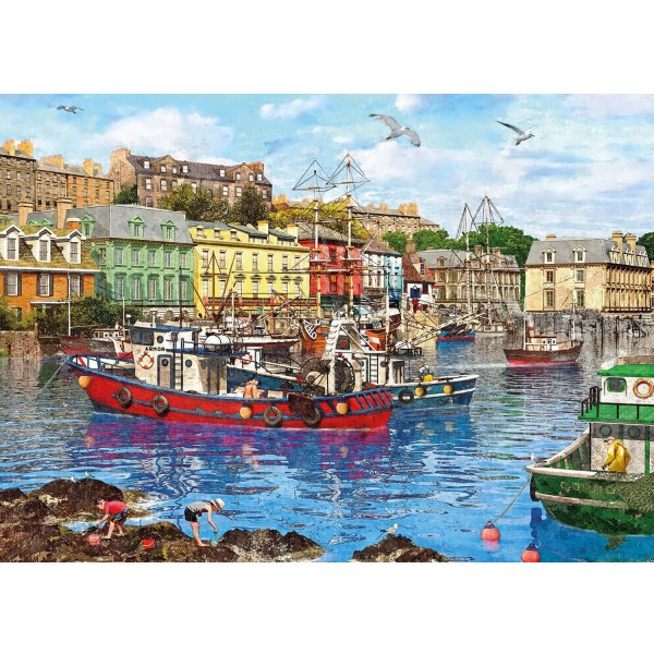 Puzzle 1000 pièces : Dominic Davidson : Port de Cobh, Irlande - Gibsons-G6201