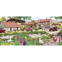 636 pieces puzzle: Ducklings on the farm
