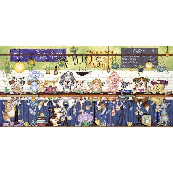 636 pieces puzzle: Fido's coffee bar - Gisbons-G4049