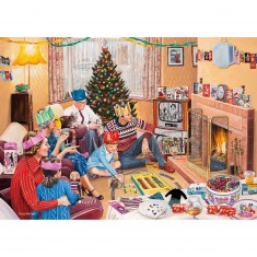 Puzzle 4 x 500 pièces : Kevin Walsh - la ville en hiver