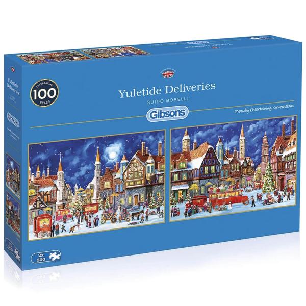 Puzzle de 2 x 500 piezas: entregas navideñas - Gisbons-G5053