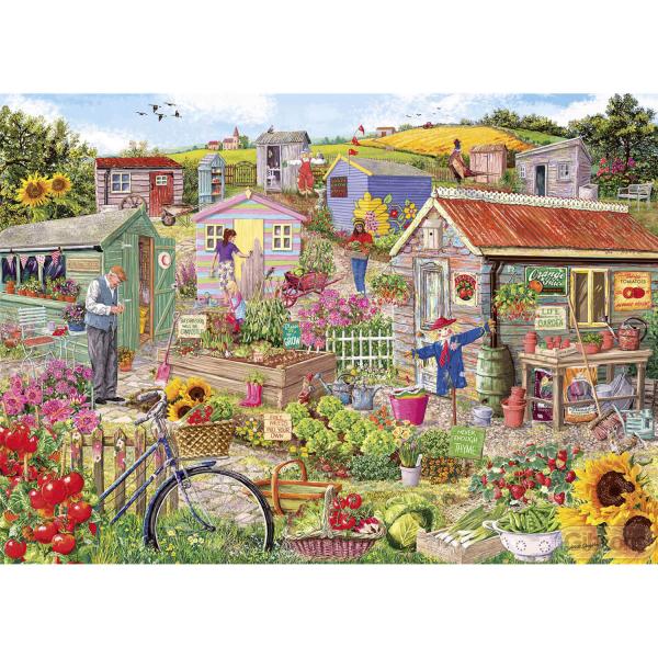 Puzzle mit 1000 Teilen: Leben auf der Kleingartenanlage - Gibsons-G6334