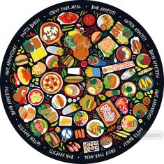 Puzzle circular de 500 piezas : Alimentos del mundo