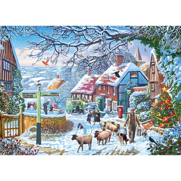 1000 pieces puzzle: Winter walk - Gisbons-G6250