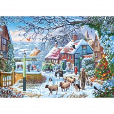 Christmas Scene Puzzle Adulte - Puzzle 300 Pièces Cadeaux de Noël Adultes  Et Enfants Dès 14 Ans - Puzzle De Qualité Supérieure 300pcs (40x28cm)
