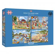 4 x 500 piece puzzle : Wish You Were Here