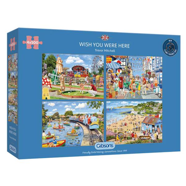 4 x 500 piece puzzle : Wish You Were Here - Gibsons-G5059