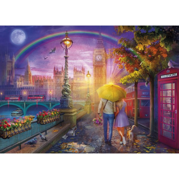 1000 pieces puzzle: Romance by the river - Gisbons-G6283