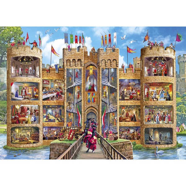 1000 pieces puzzle: Cutaway castle - Gisbons-G6289
