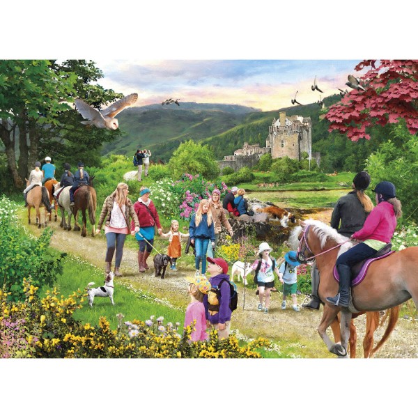 1000 pieces puzzle: Hiking in the Highlands - Gisbons-G6295