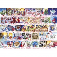 Puzzle 1000 pièces : Alphabet de Noël