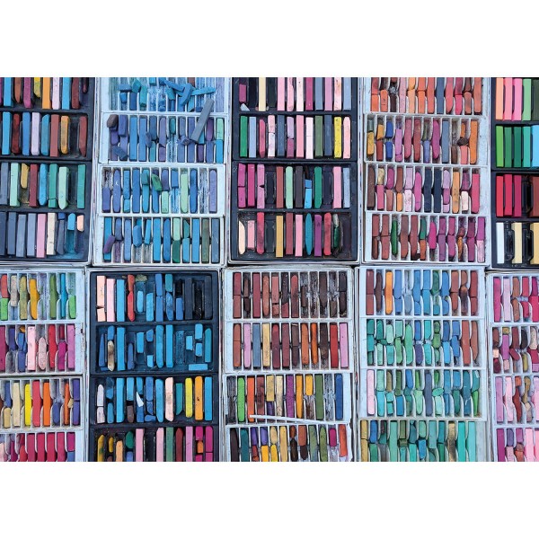 1000 pieces puzzle: Rainbow of chalks - Gisbons-G7204