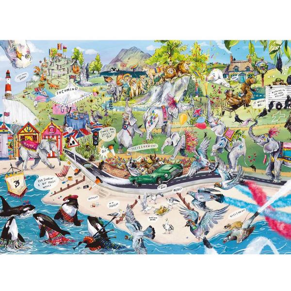 1000 piece puzzle : Herd of Hilarity   - Gibsons-G7138