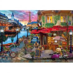 Puzzle 1000 pièces : Coucher de soleil sur la Seine