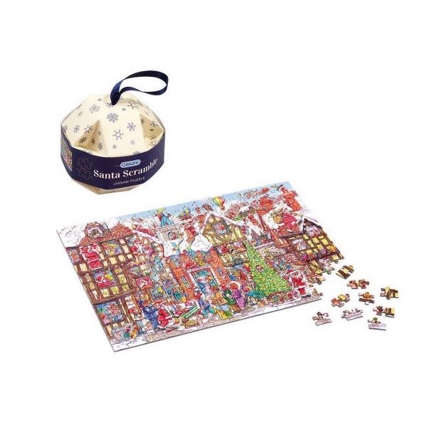 Puzzle 250 pièces : Boule de Noël Santa Scramble - Gibsons-G9500