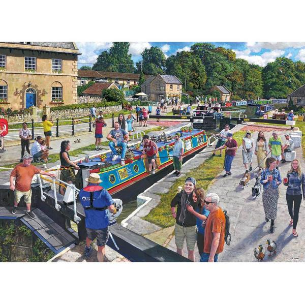 1000 piece puzzle : Wiltshire Waterways   - Gibsons-G6396