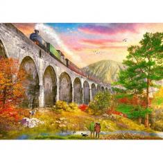 Puzzle de 1000 piezas : Cruzando el viaducto de Glenfinnan