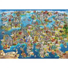 1000 Teile Puzzle : Europa erkunden