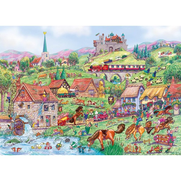 1000 pieces jigsaw puzzle: animal revolt, Armand Foster - Gibsons-G6235